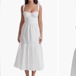 House of CB Elia Floral Stretch Cotton Blend Corset Sundress